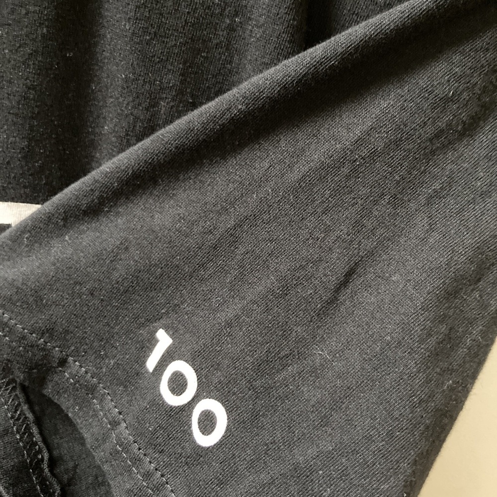 Peloton Century 100 Cotton Adult Men's Black Biking Cycling -Shirt Size Medium - Picture 5 of 11